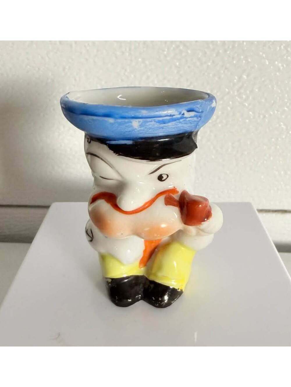 Vintage Made in Japan Popeye Ceramic Egg Cup / Holder
